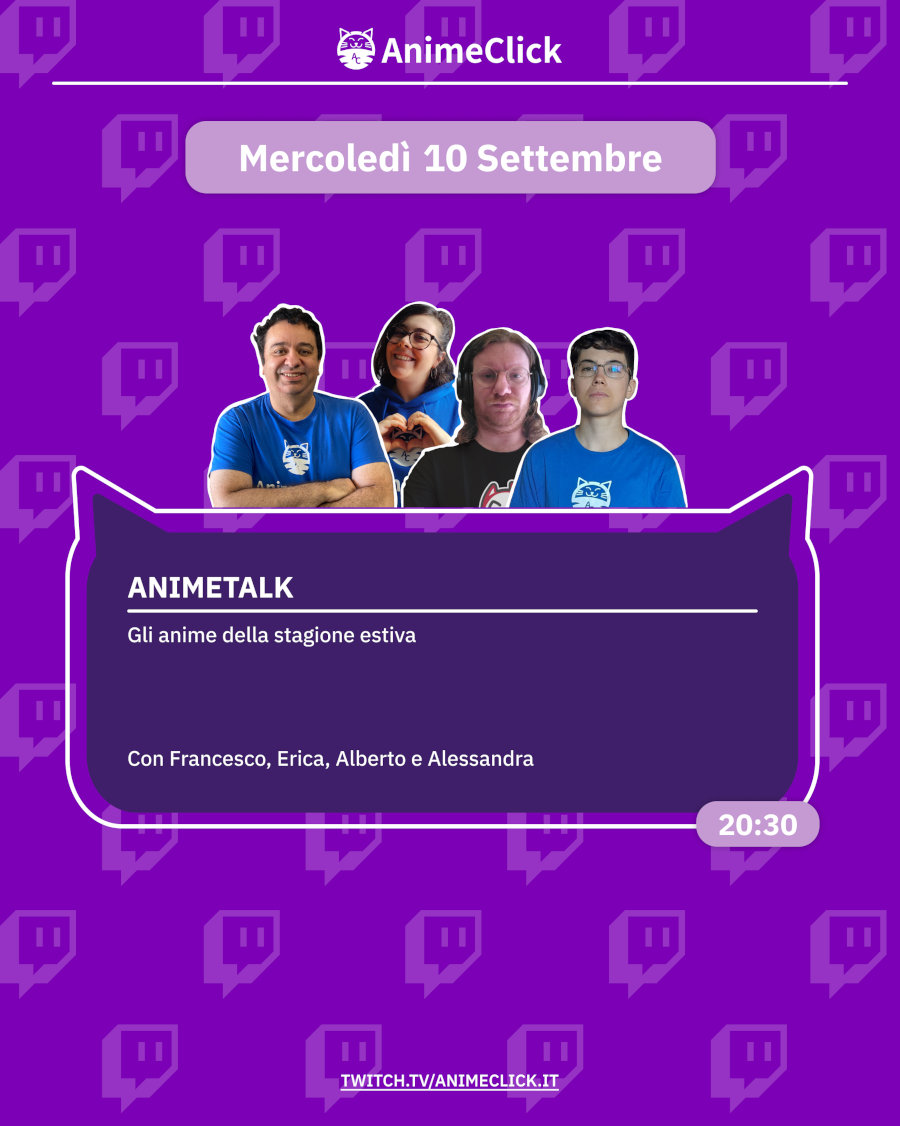 AnimeClick su Twitch: programma dall'8 al 14 settembre AnimeClick su Twitch: programma dall'8 al 14 settembre